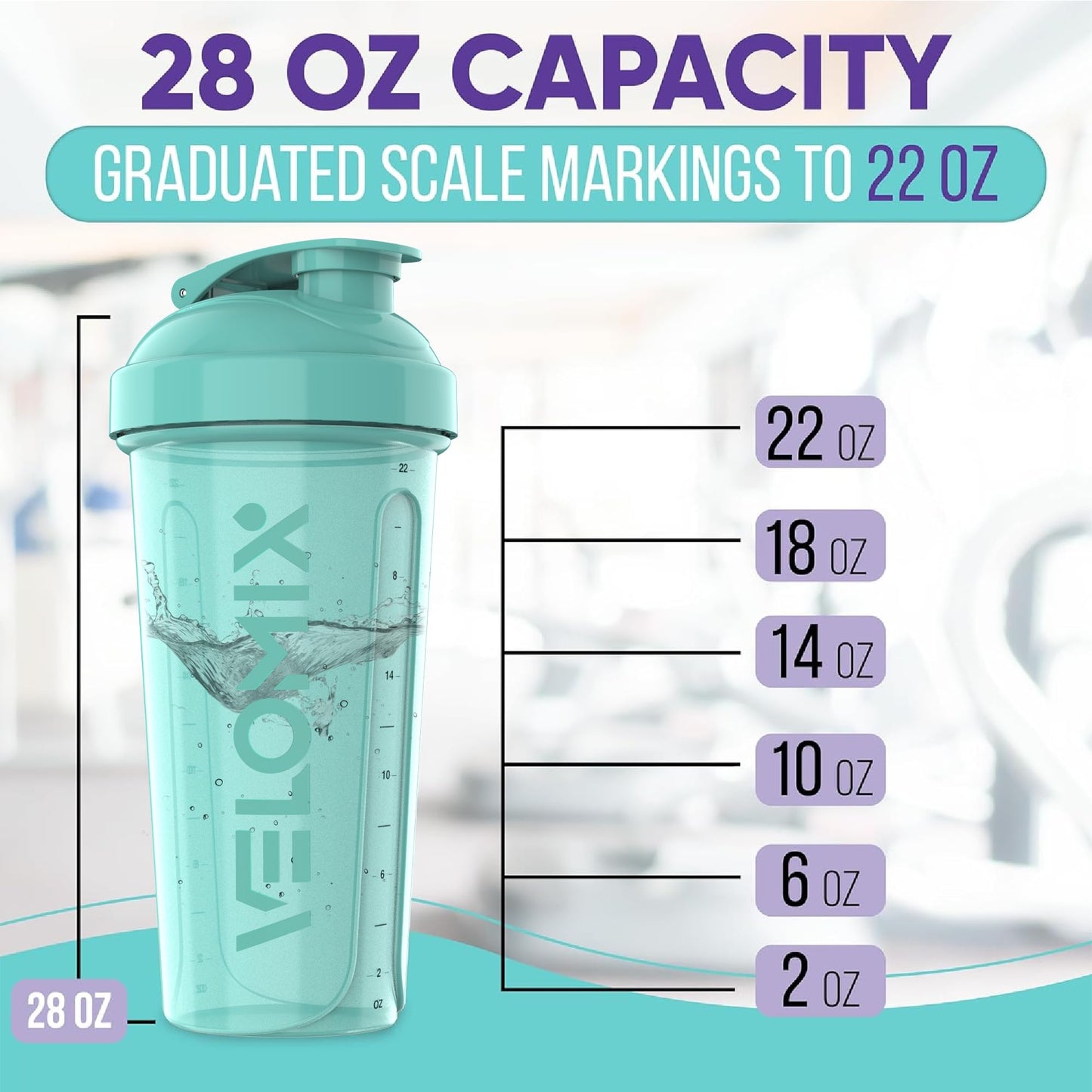 Pink & Teal - 28 oz