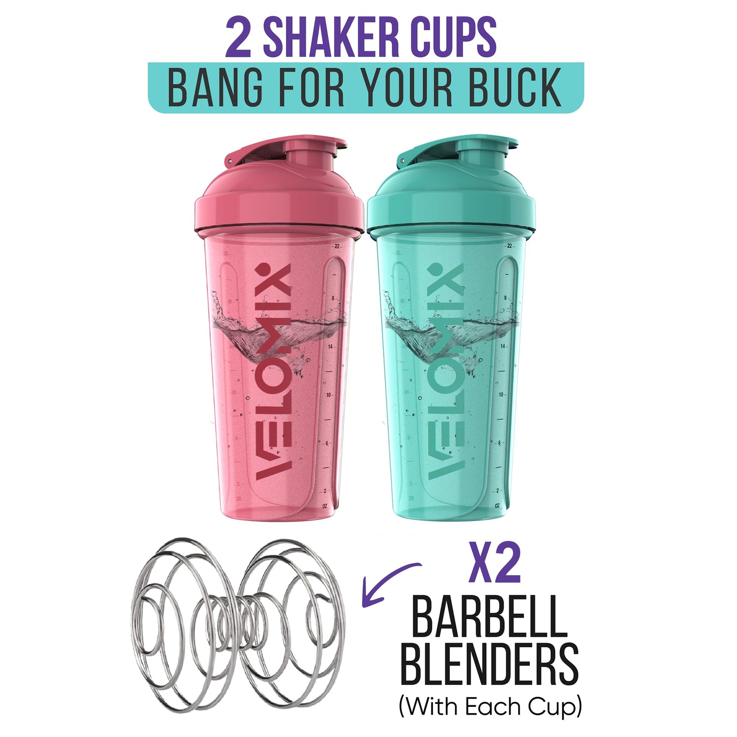 Pink & Teal - 28 oz