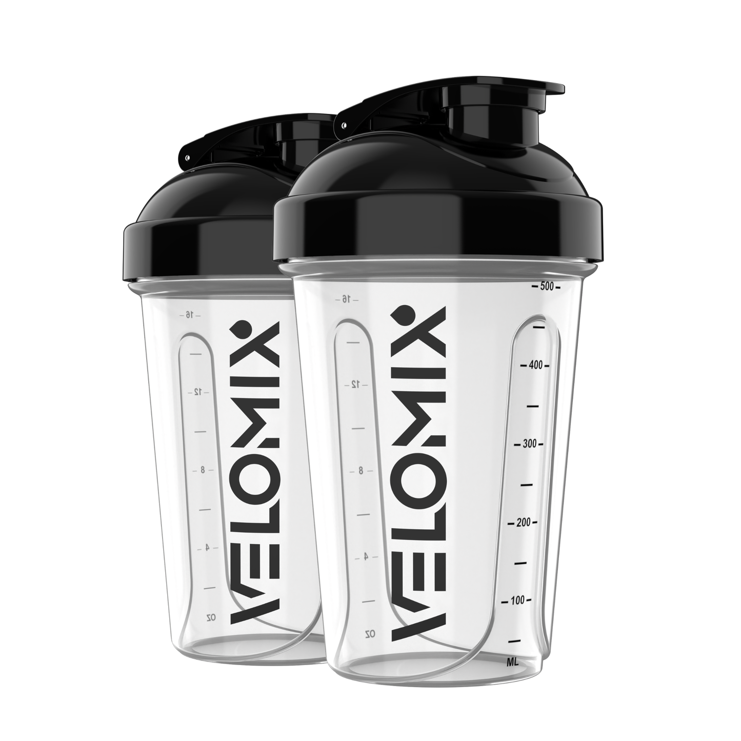 2 Pack - 20 oz Shaker Bottle - Clear Series
