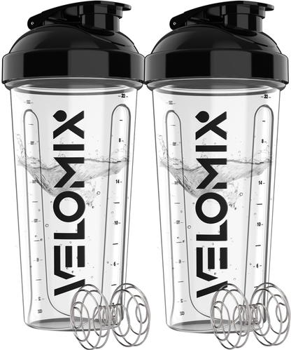 2 Pack - 28 oz Shaker Bottle - Clear Series