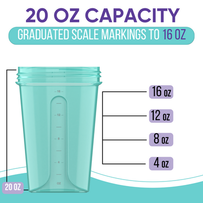 2 Pack - 20 oz Shaker Bottle - Aura Series