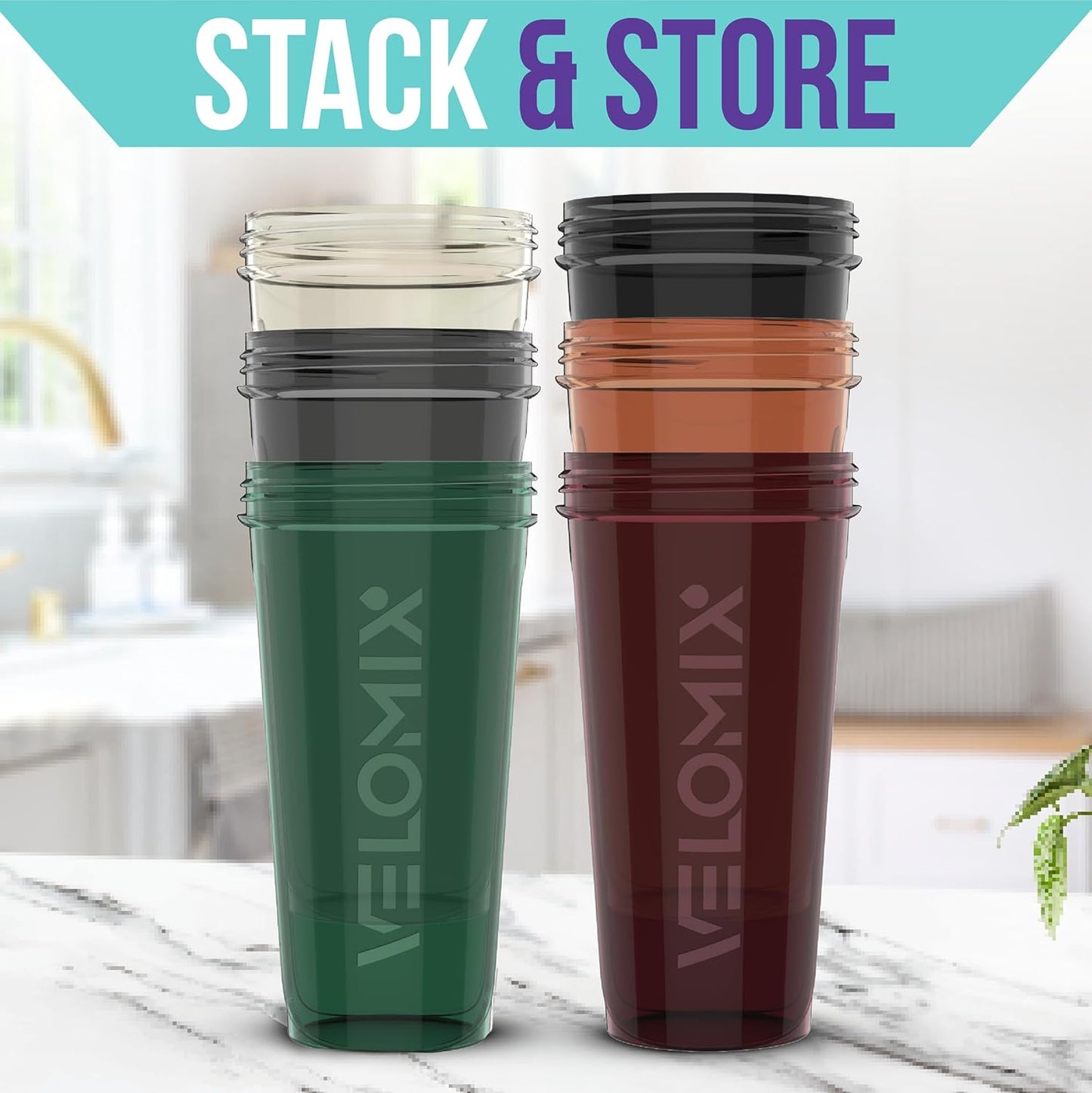 6 Pack - 28 oz Shaker Bottle - Core Series