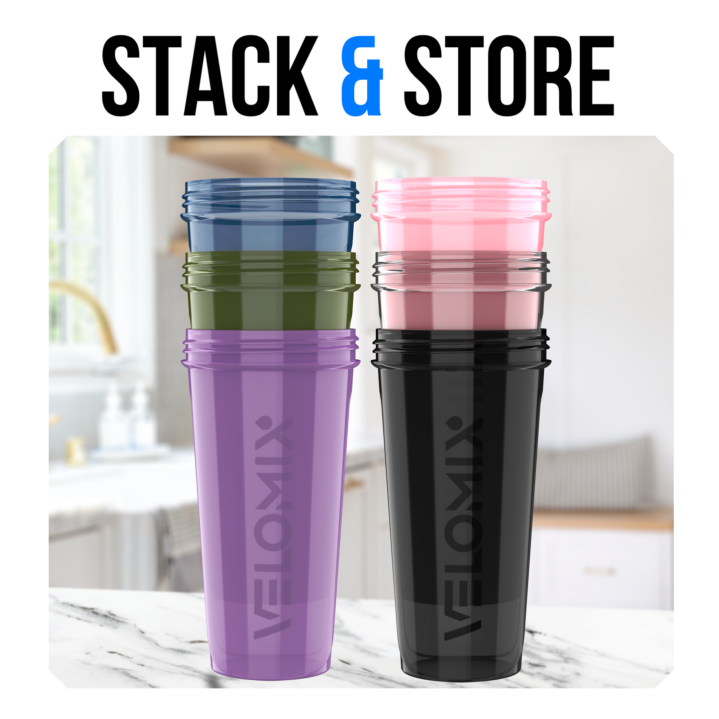 6 Pack - 28 oz Shaker Bottle - Power Series