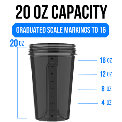 6 Pack - 20 oz Shaker Bottle - Core Series