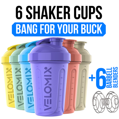 6 Pack - 20 oz Shaker Bottle - Aura Series