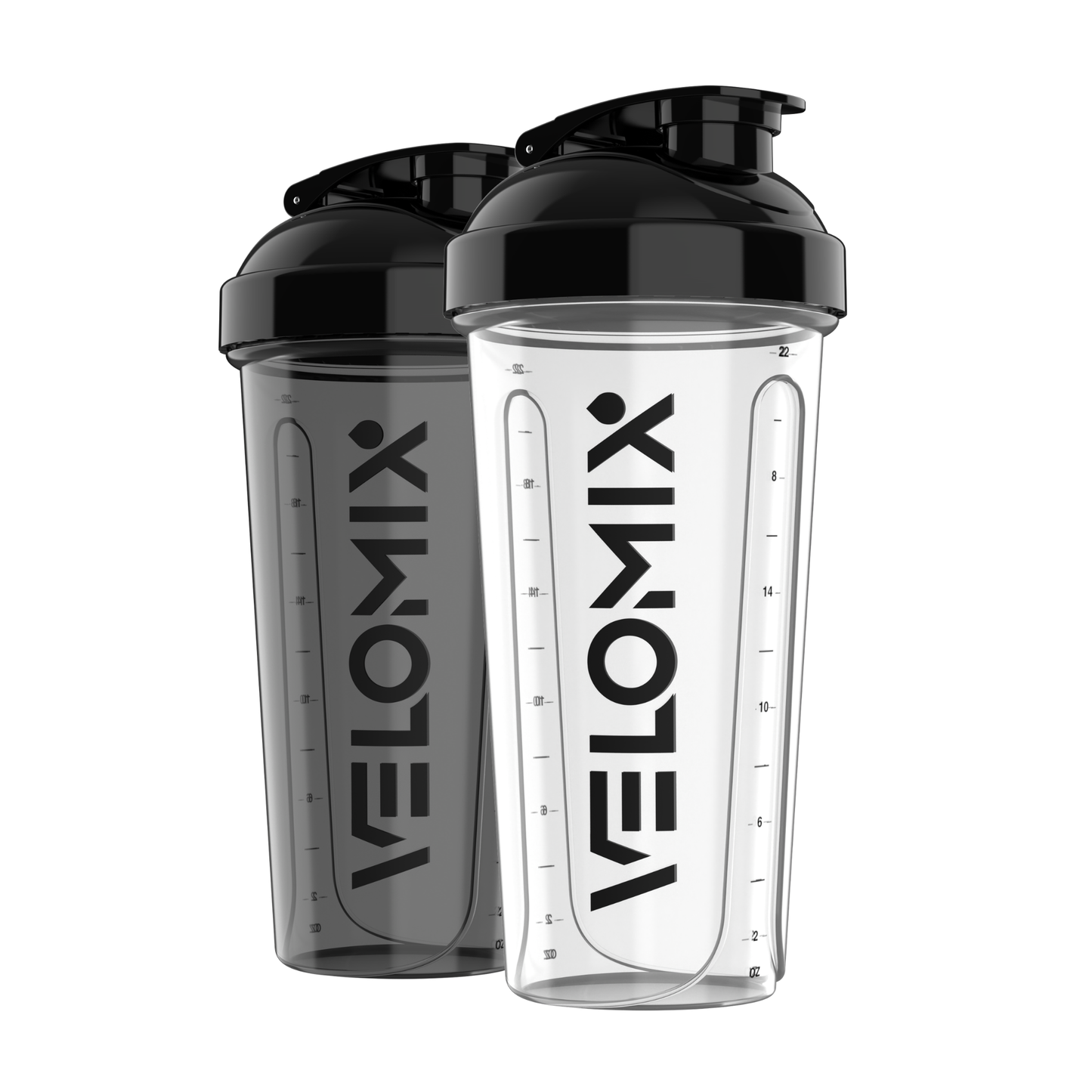 2 Pack - 28 oz Shaker Bottle - Clear Series