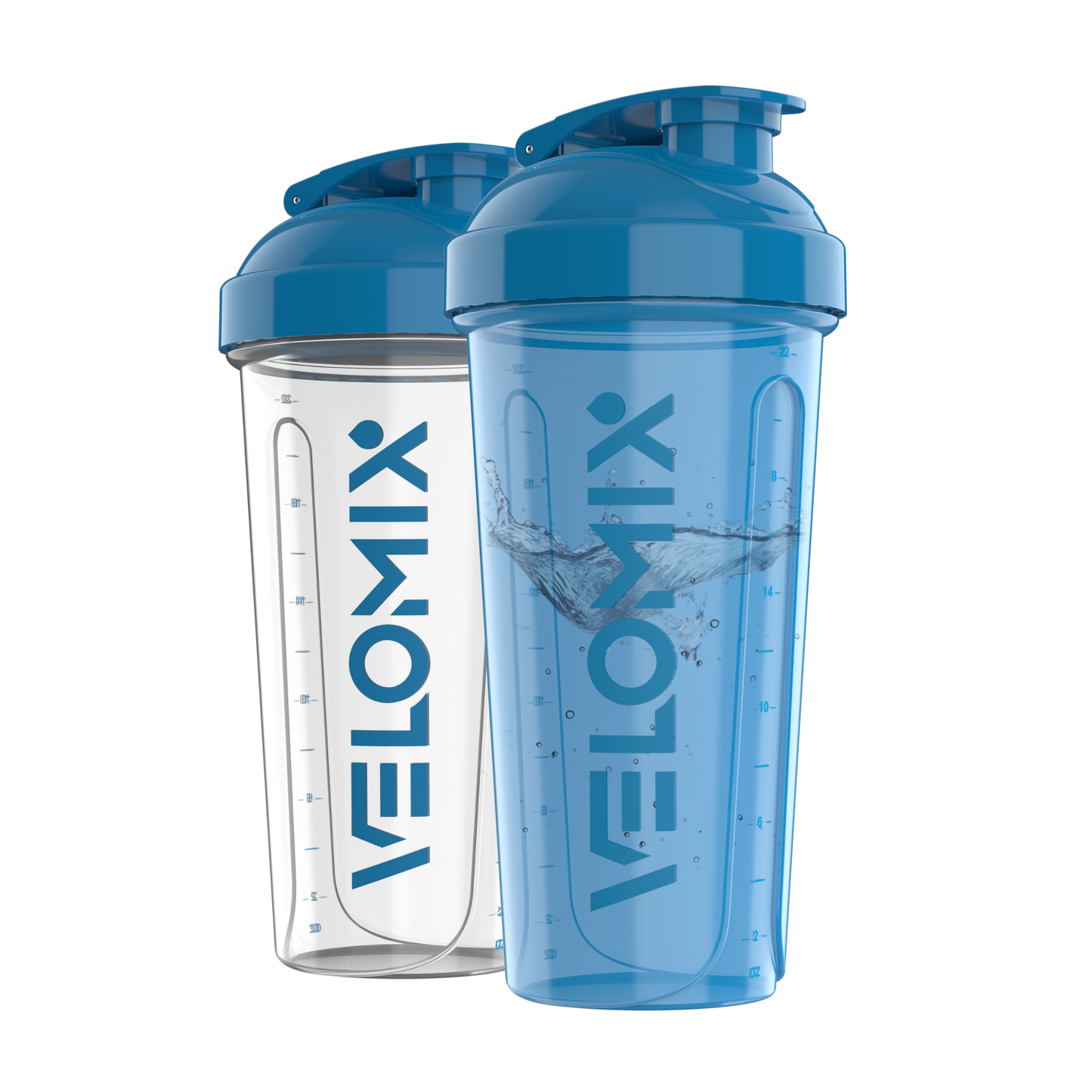 2 Pack - 28 oz Shaker Bottle - Clear Series