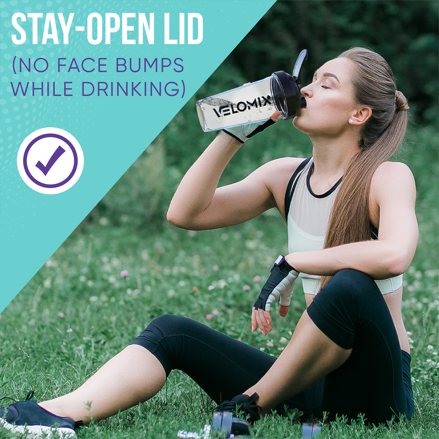 2 Pack - 28 oz Shaker Bottle - Clear Series